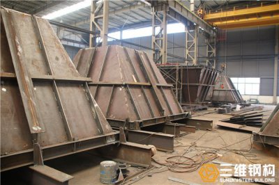 鋼結構砂石料倉加工出口（鋼結構料倉）